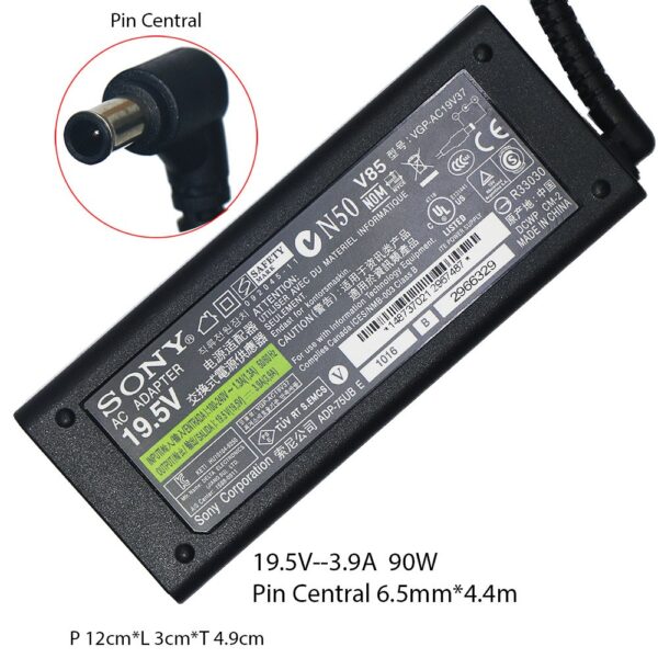 Adaptor Sony 19.5V-3.9A 75W Pin central 6.5*4.4mm Original adlson9