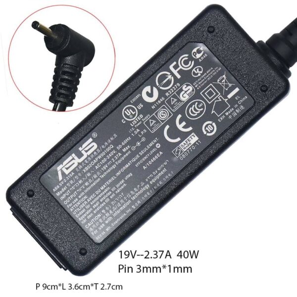Adaptor Laptop Asus Zenbook Series UX21 UX21E UX31 19V 2.37A 40W Pin 3mm*1mm