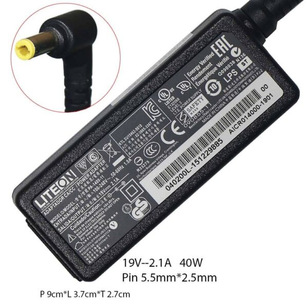 Adaptor Charger Acer 19V - 2.1A - 5.5mm*2.5mm- Original
