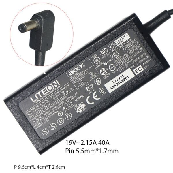 Adaptor Casan Laptop Aspire One D250 D260 ADP-40TH A 19V 2.15A Adlac17