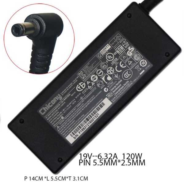Adaptor Chicony 120W 19V 6.32A Plus Port USB Original adlas20