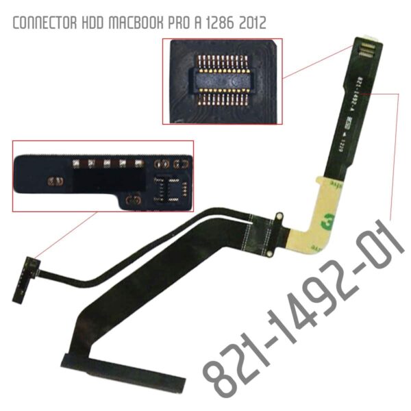 Kabel Flexible Hardisk Hard Drive Connector Macbook Pro A1286 2012 (821-1492-01) hdconl49