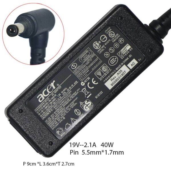 Adaptor Acer 19V - 2.1A 5.5mm*1.7mm