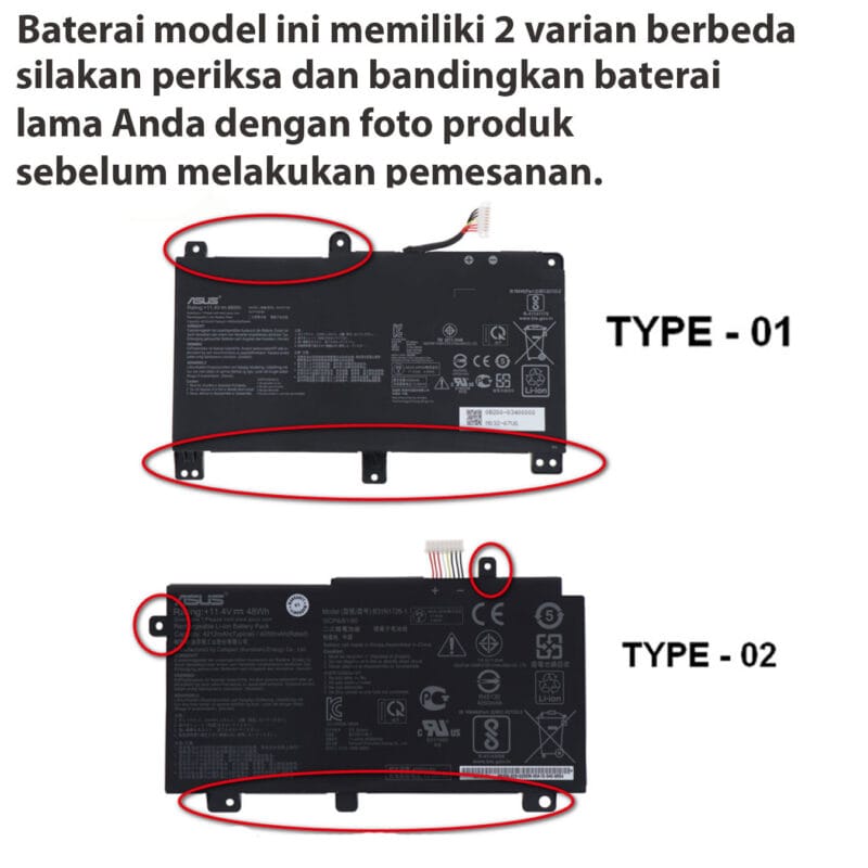 Baterai ASUS TUF Game FX504 FX504GE FX505 FX505G B31N1726