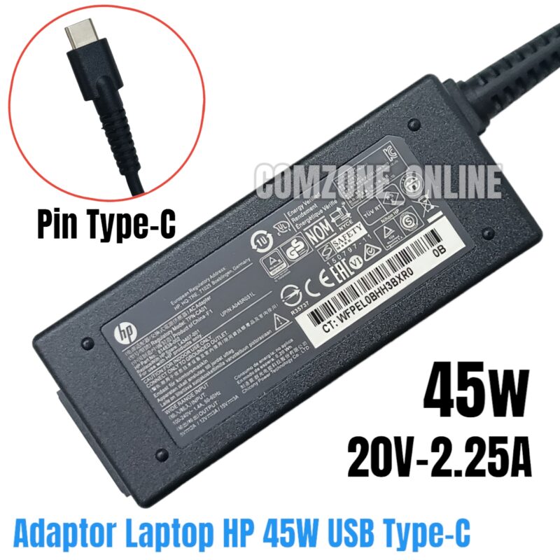 Adaptor Laptop HP ProBook 430 G7 HP 45W 20V-2.25A Type-C