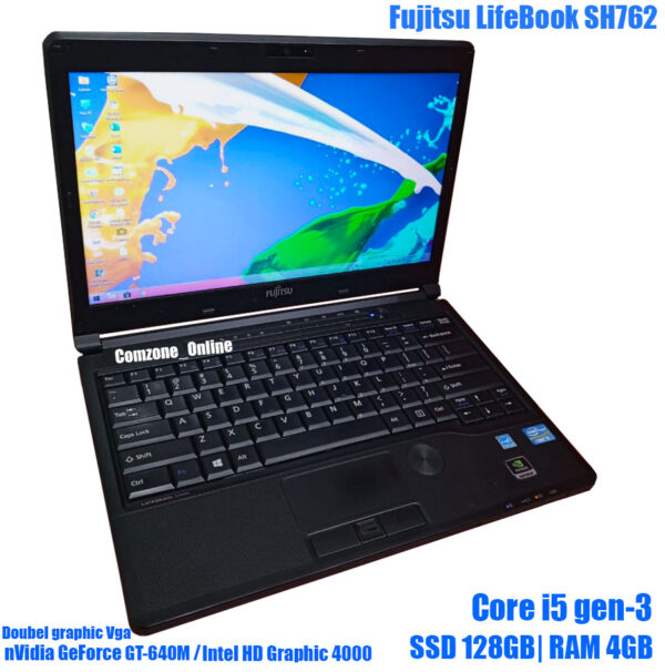 Laptop Second Fujitsu LifeBook SH762 Core i5 Gen 3 4GB SSD 128GB Camera nbf3