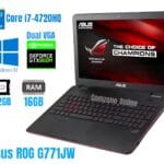 Laptop Gaming ASUS ROG G771JW Core i7 gen4 Nvidia GeForce GTX 960M Ram 16GB SSD 512GB