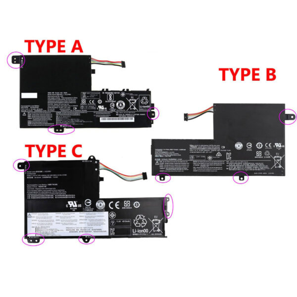 Baterai Lenovo Ideapad Flex 4-1470 4-1480 Yoga 510 L15C3PB1 L15M3PB0 batllen120r