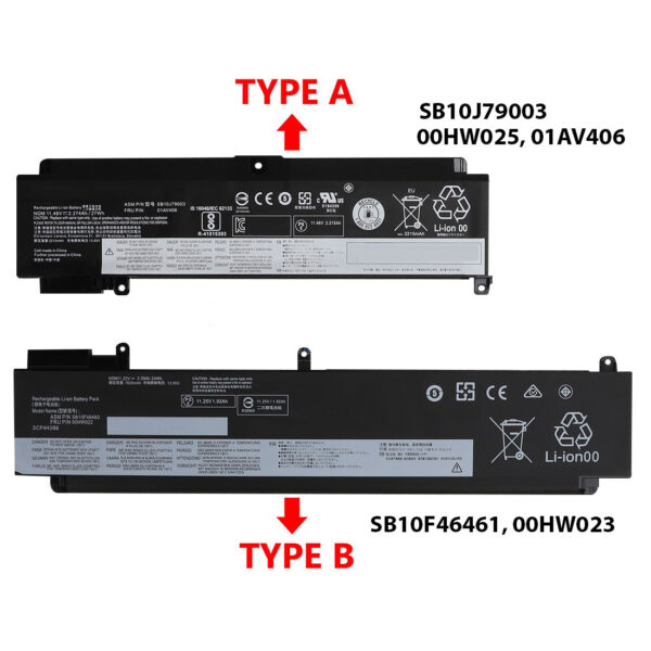 Baterai Lenovo ThinkPad T460s T470s 00HW024 01AV462 L16M3P73 Ori Baru