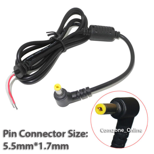 dc power kabel male konektor adaptor charger 5.5mm x 1.7mm kblc13