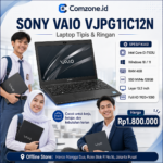 Laptop Slim Ringan Vaio VJPG11 Core i3-7100u RAM 4GB SSD 128GB FHD