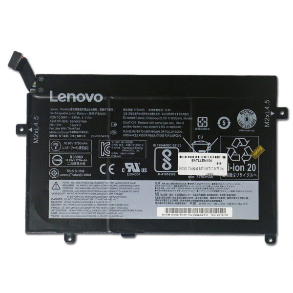 Baterai Lenovo Thinkpad E470 E475 E470C E475C 01AV412 01AV413 batllen104