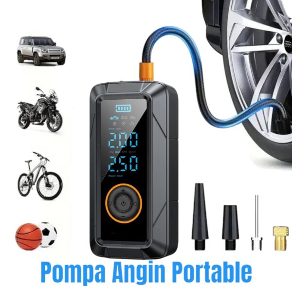 Pompa Ban Mobil Motor Electric Portable Air Pump Nirkabel Pompa angin Portable sepeda bola mobil motor jmp2
