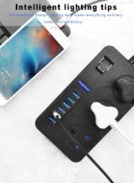 Power Soket Stop Kontak USB 6 Port USB 3 Colokan EU UK US Power Socket 3000W - Gambar 2