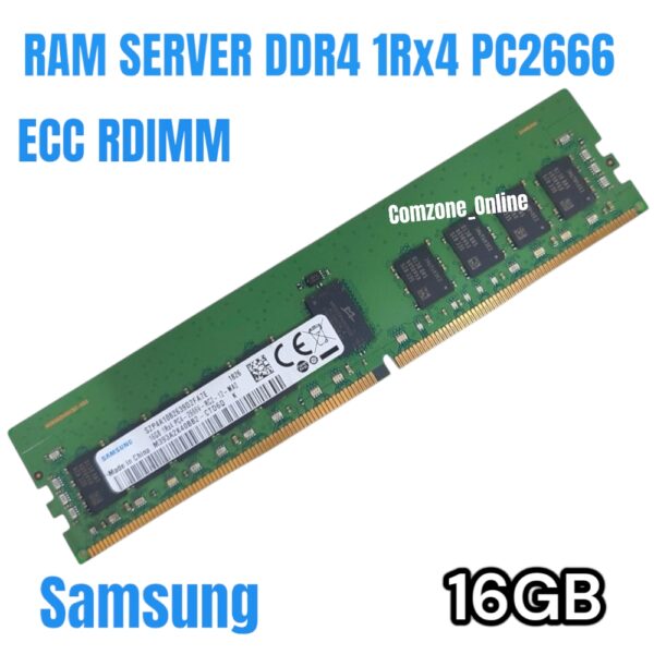 Ram Server Memory DDR4 16GB 1Rx4 PC4-21300 PC2666 ECC RDIMM memsvr1