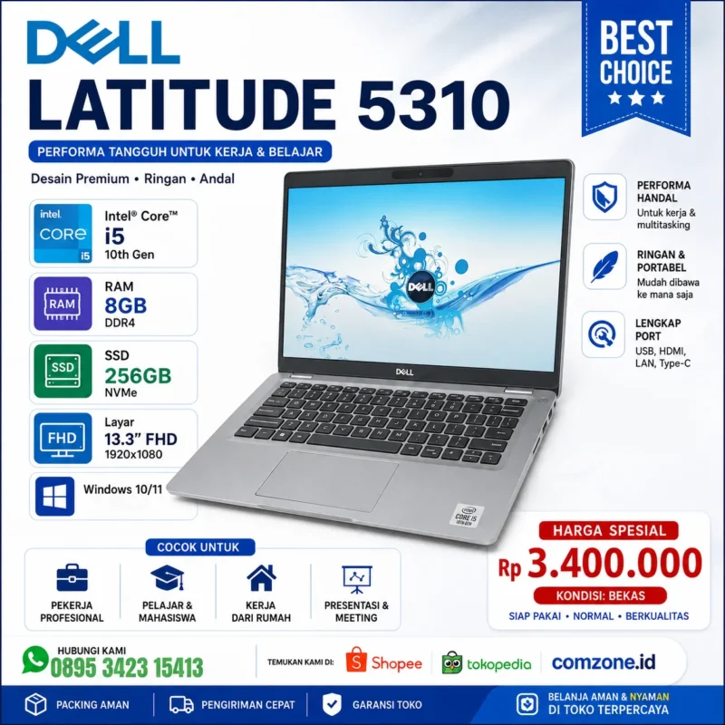 Laptop Dell Latitude 5310 Core i5 gen 10