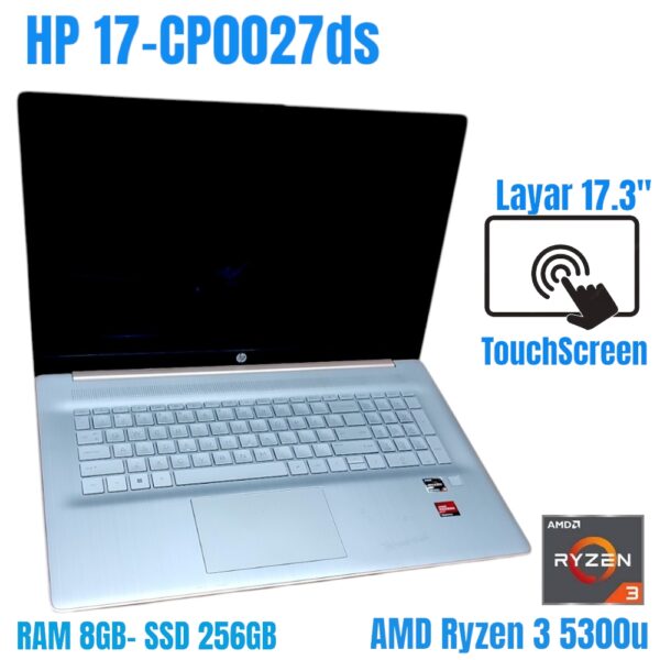 HP 17-cp0027ds AMD Ryzen 3 5300u Ram 8GB SSD 256GB Touchscreen 17.3 inch nbhp50t