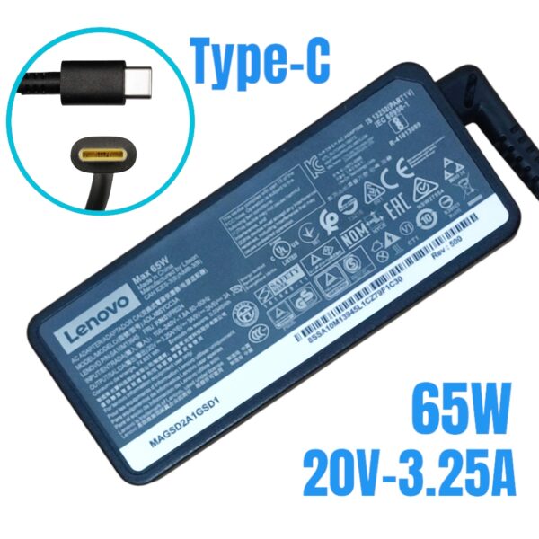 Adaptor Laptop Thinkpad T470 T570 E480 Type-C 65W 20V-3.25A ADLDL20