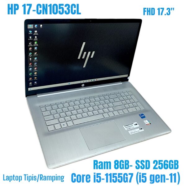 Laptop HP 17-CN1053CL Core i5-1155G7 i5 gen 11 Ram 8GB SSD 256GB FHD 17.3 inch nbhp68
