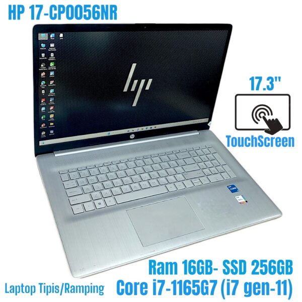 Laptop HP 17-CP0056NR Core i7-1165G7u i7 gen 11 Ram 16GB SSD 256GB 17.3 inch nbhp78