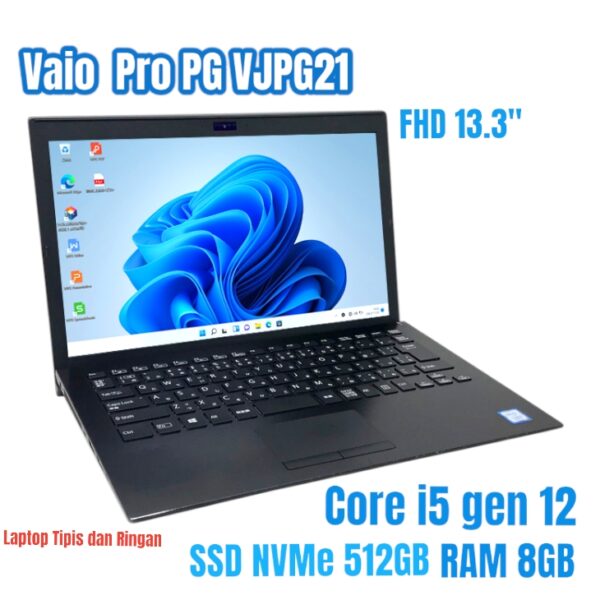 Laptop Vaio VJP Core i5-1235U gen 12 Nvme 512GB Ram 8GB FHD Laptop Tipis Ringan nbsn15