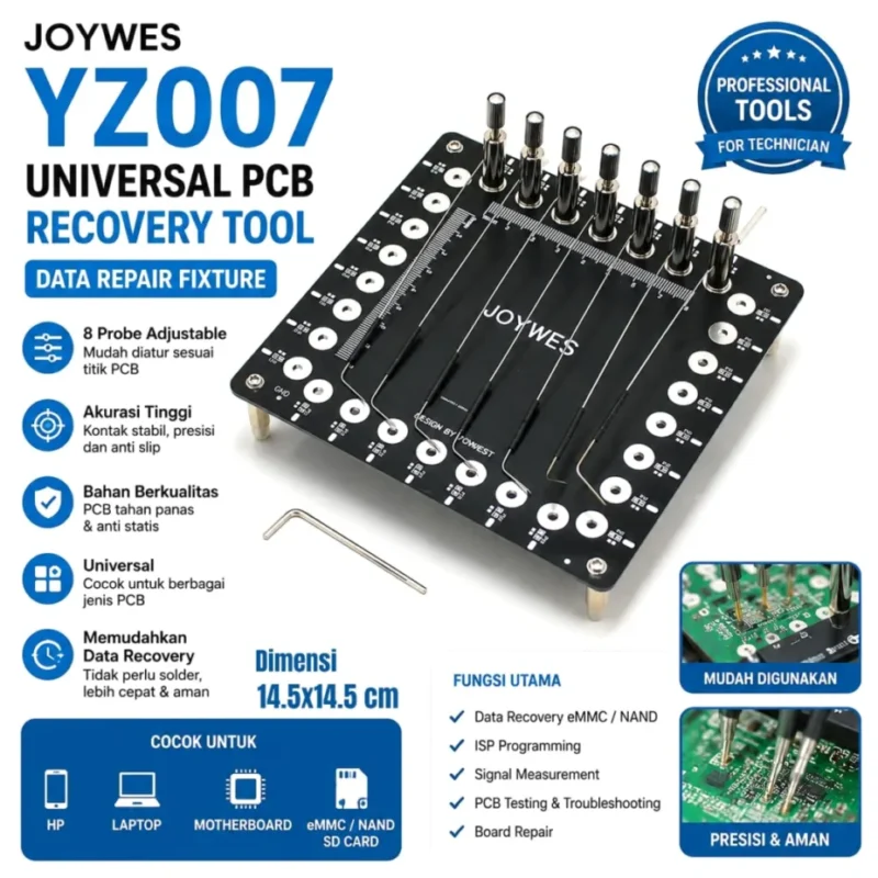 JOYWES YZ007 universal PCB probe fixture for eMMC/NAND data recovery and board repair