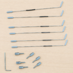 JOYWES YZ007 PCB probe fixture set, long metal probes with insulated tips and screw adapters for NAND ISP repair