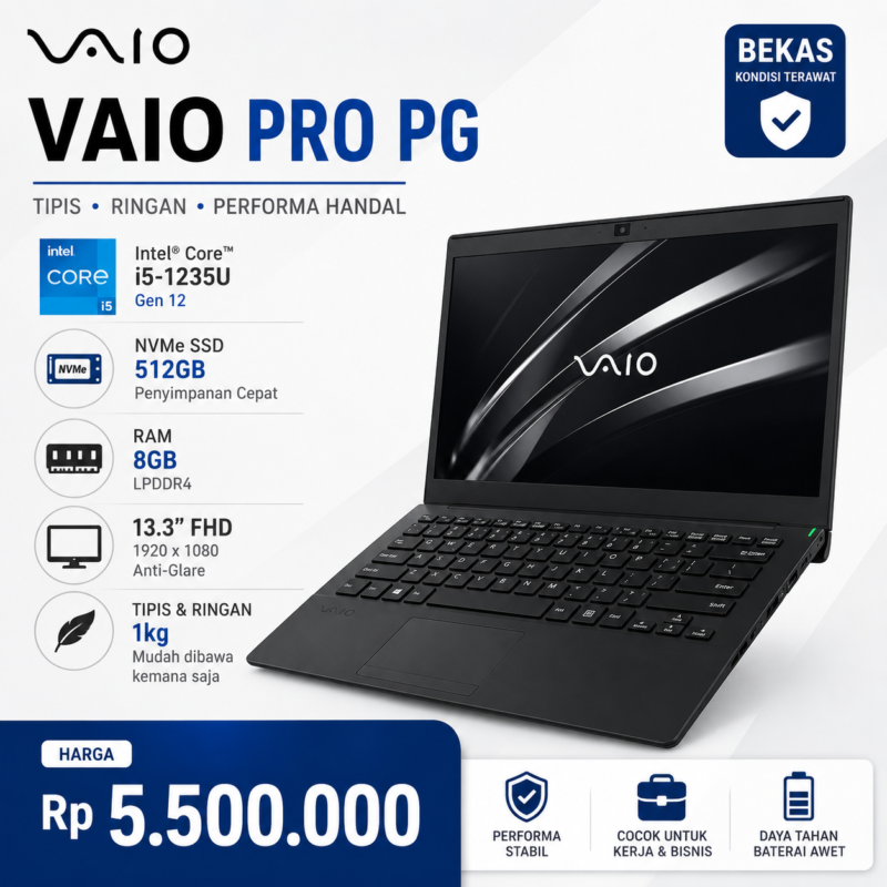 Laptop Vaio VJP Core i5-1235U