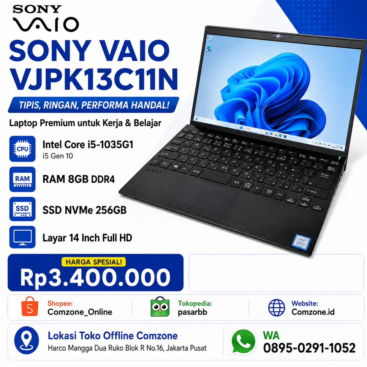 Jual Laptop Bekas, Sparepart Laptop & Part Server Original | Comzone.id Comzone.id