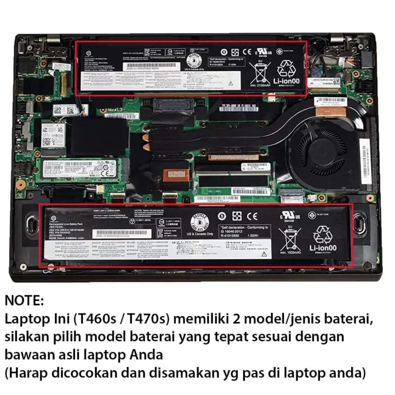 Baterai Lenovo ThinkPad T460s T470s SB10J79003 01AV406 00HW024 00HW025 Baterai Laptop Comzone.id - Galeri Produk 2