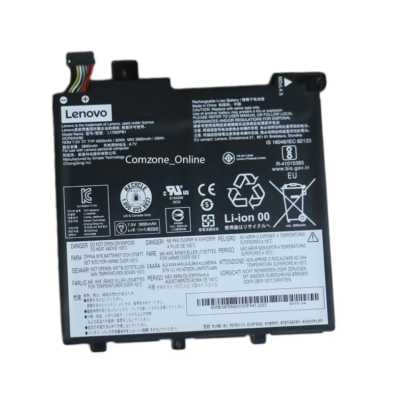 Baterai Lenovo V330-14IKB V530-14 V330-14ikb L17M2PB1 L17C2PB1 L17L2PB1 Baterai Laptop Comzone.id - Gambar Utama Produk