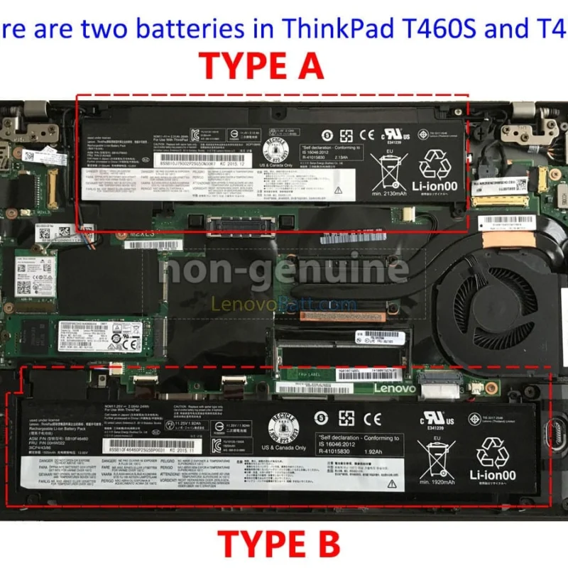 Baterai Lenovo ThinkPad T460s T470s 00HW024 01AV462 L16M3P73 Ori Baru Baterai Laptop Comzone.id - Galeri Produk 4