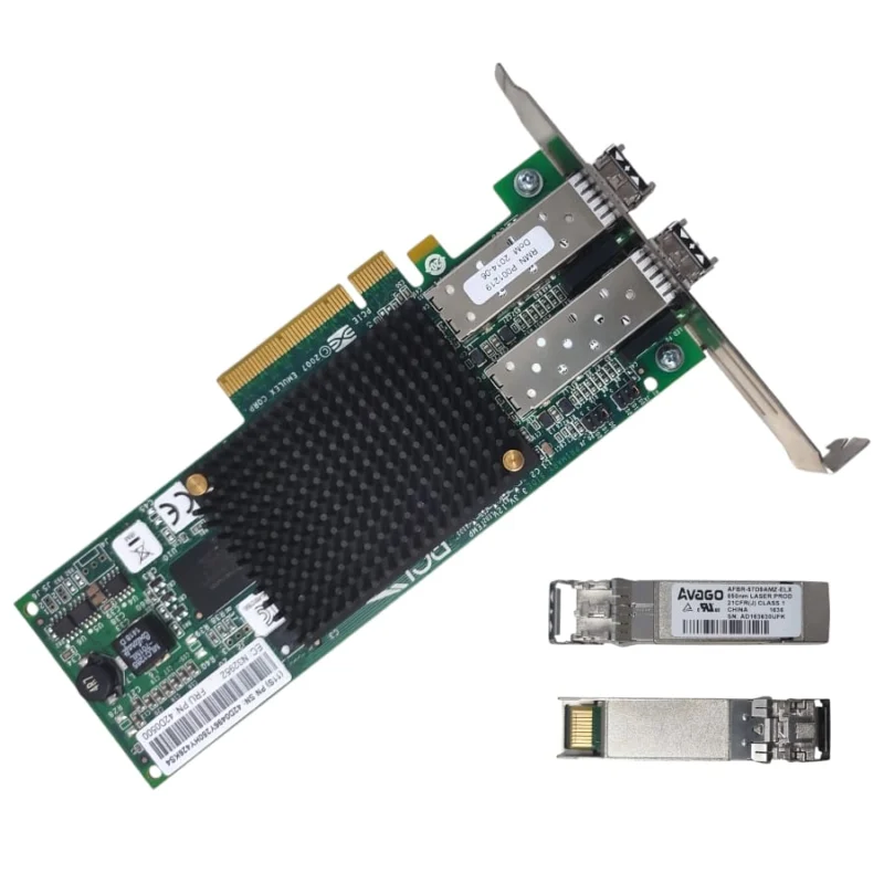 Lan Card Ethernet Server SFP Dual Port 8GB Emulex 42D0500 PCI-E FC HBA FH Bus Adapter 42D0496 sfp1 Server & Part Comzone.id - Gambar Utama Produk