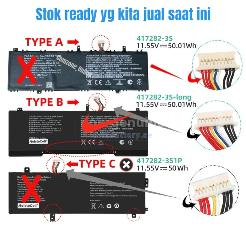 Baterai Laptop INFINIX X2 417282-3s Batlinf1 model B Baterai Laptop Comzone.id - Galeri Produk 3