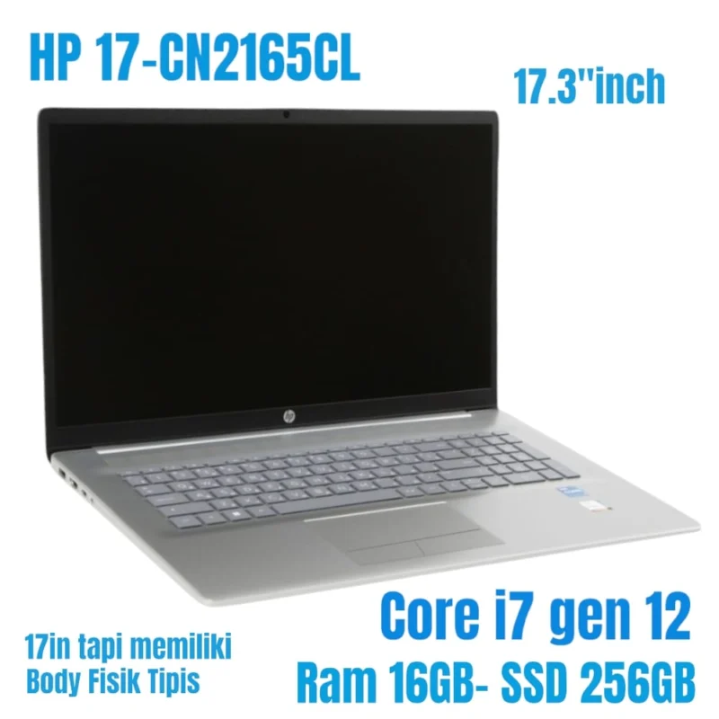 Laptop HP 17-CN2165CL Core i5-1255u gen 12 RAM 16GB SSD 256GB 17.3 inc Laptop Comzone.id - Gambar Utama Produk